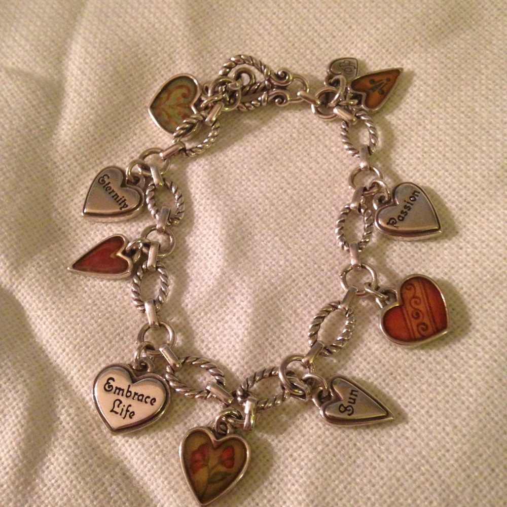 EUC Brighton Picadilly Heart Charm Bracelet